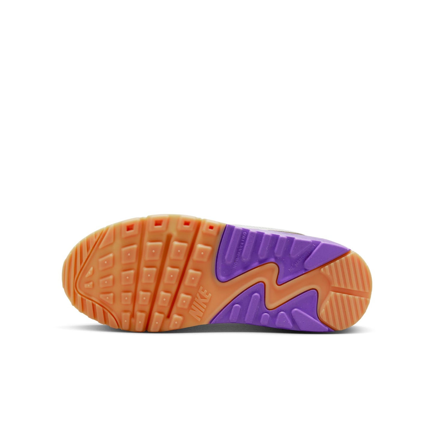 Grade School Nike Air Max 90 LTR - White/Action Grape