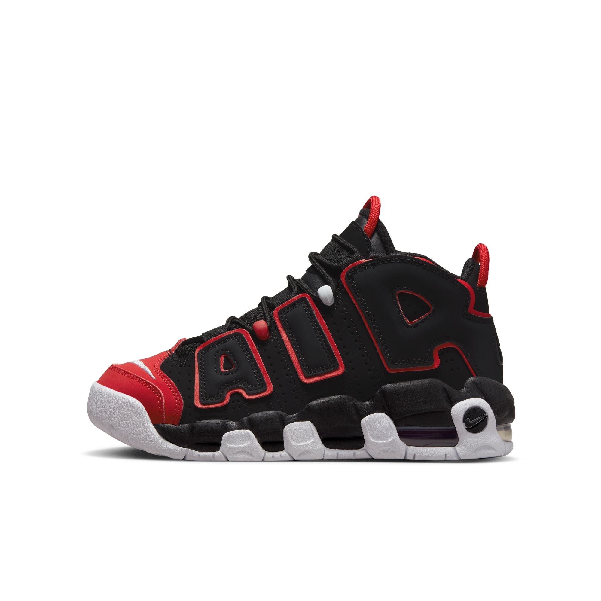 Big Kid s Nike Air More Uptempo Black University Red SOLE PLAY
