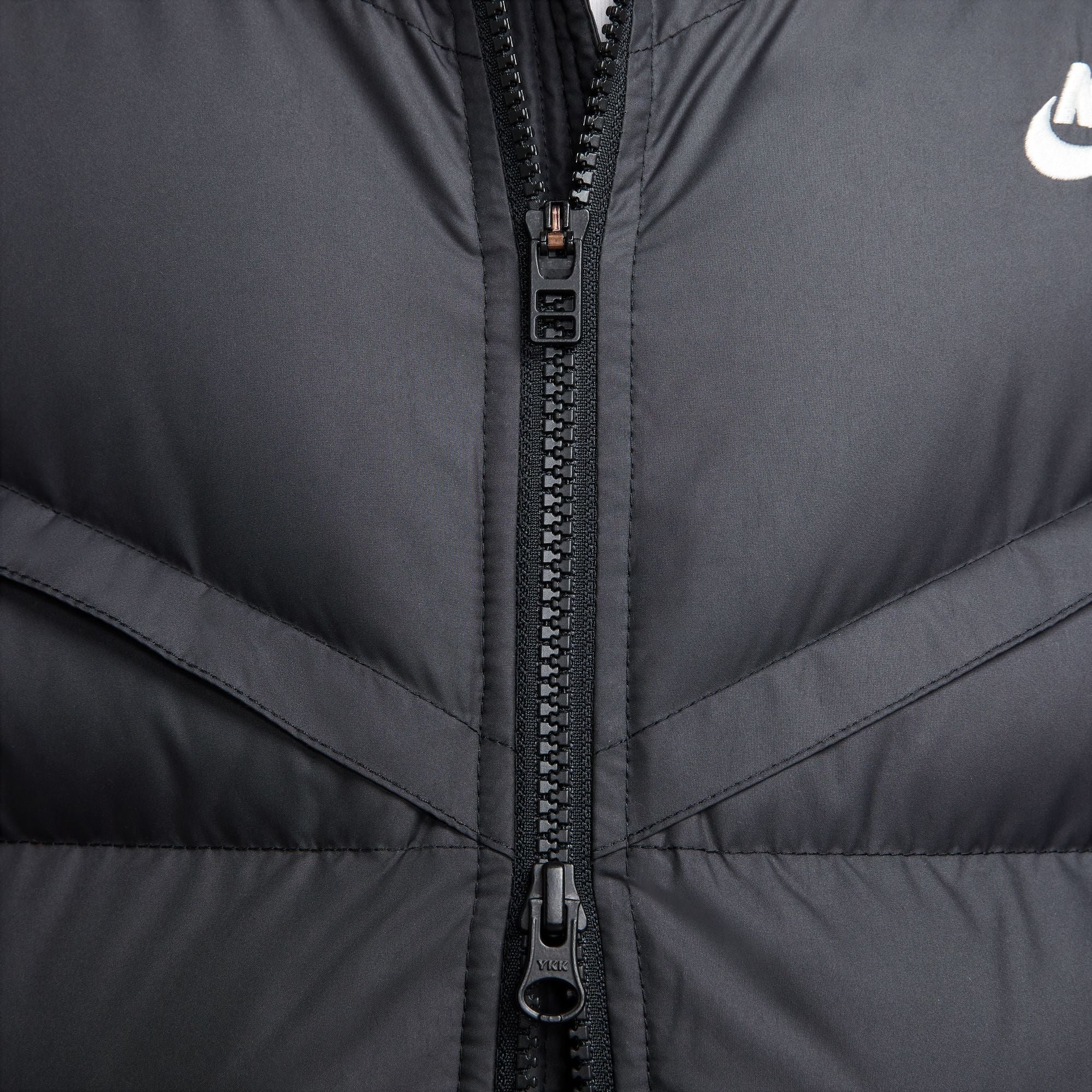 nike shield windrunner jacket fishtail long full zip coat black