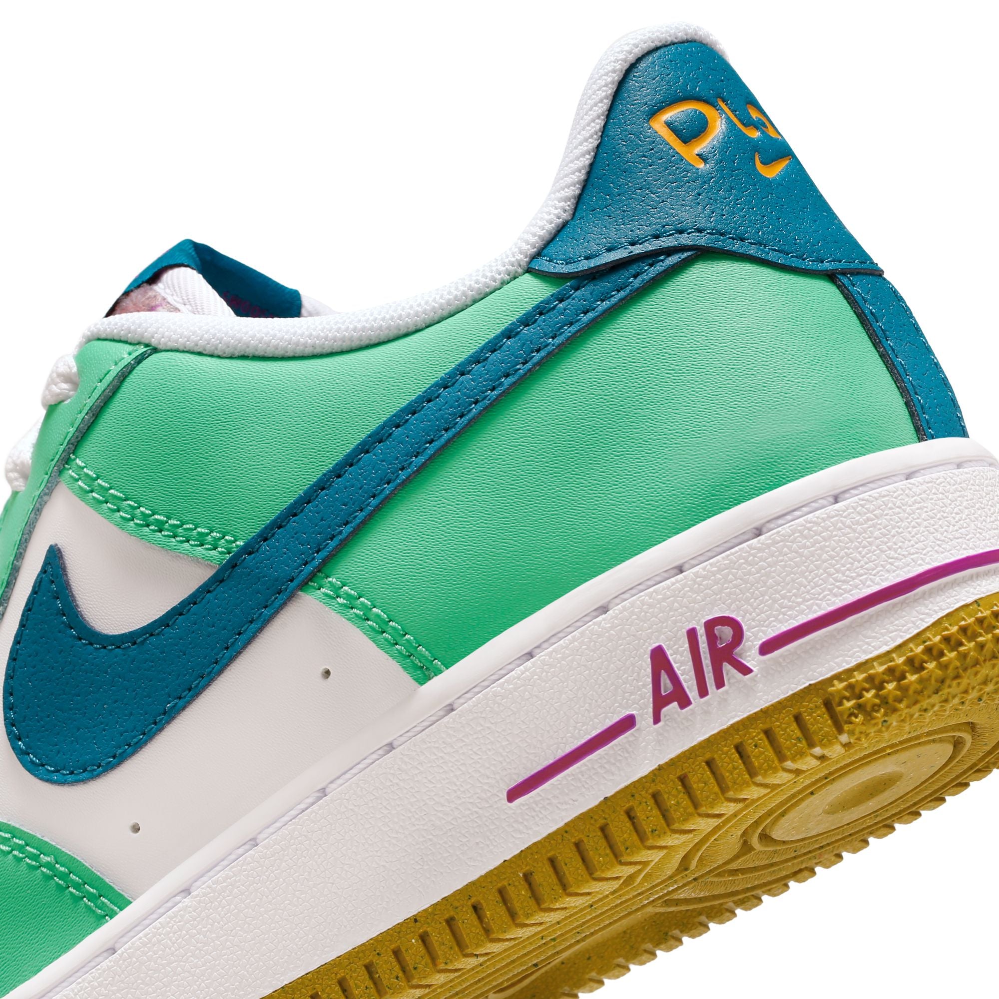 Grade School Nike Air Force 1 LV8 - White/Green Abyss