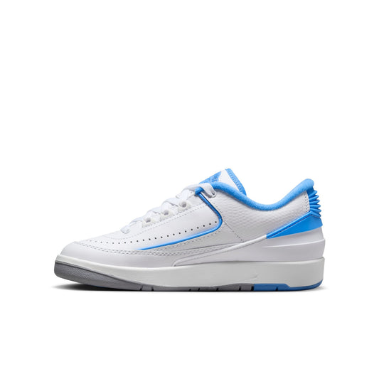 Grade School Air Jordan 2 Retro Low - White/University Blue