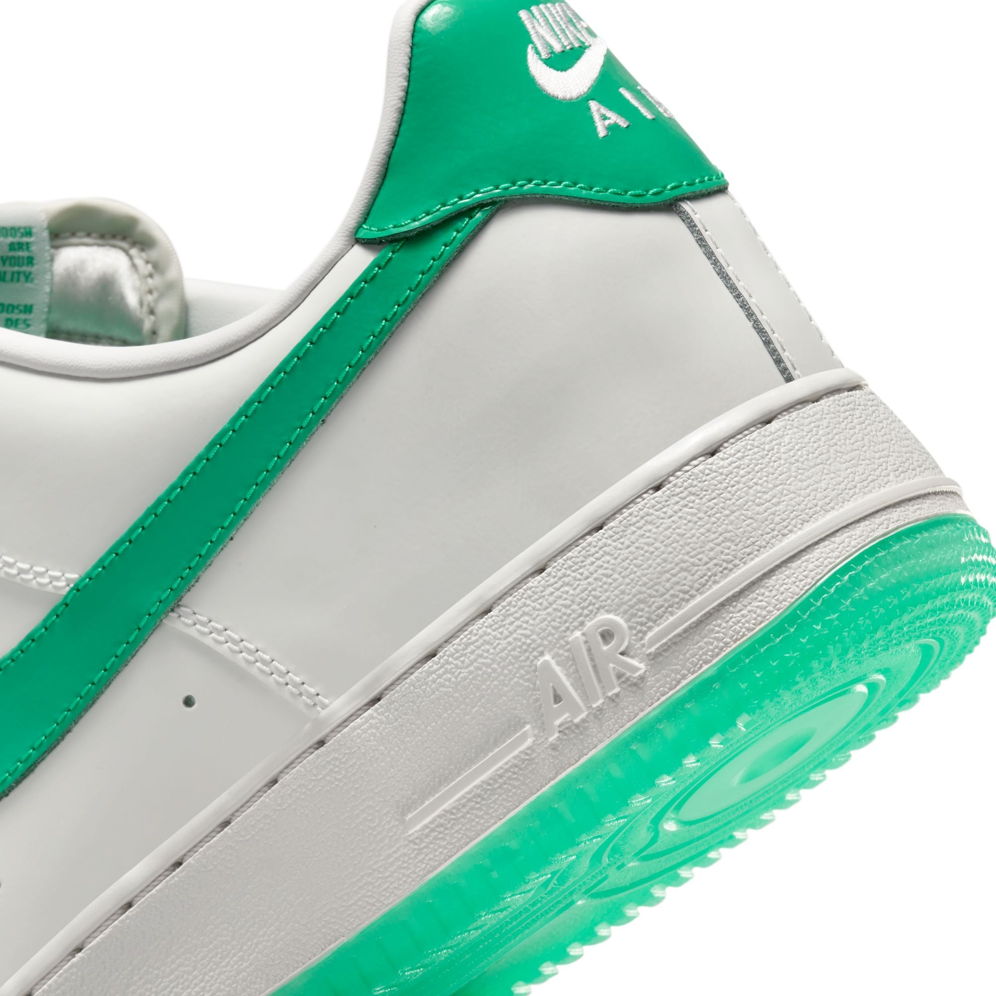 Men s Nike Air Force 1 07 Premium Platinum Tint Stadium Green SOLE PLAY