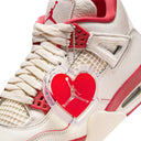 Women's Air Jordan 4 Retro - "Pale Ivory and Tough Red"