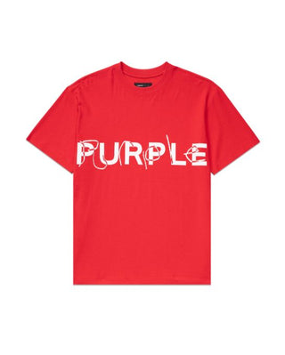 PURPLE TEXTURED JERSEY SS TEE