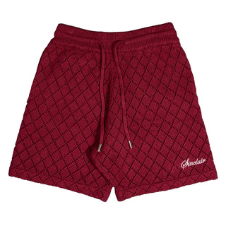 SINCLAIR CROCHET SHORTS | BURGUNDY