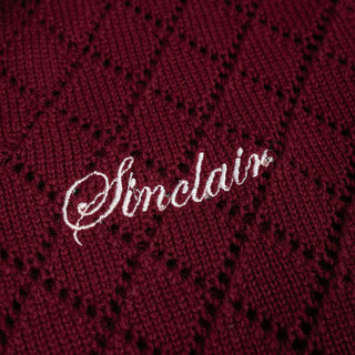 SINCLAIR CROCHET BUTTON DOWN | BURGUNDY