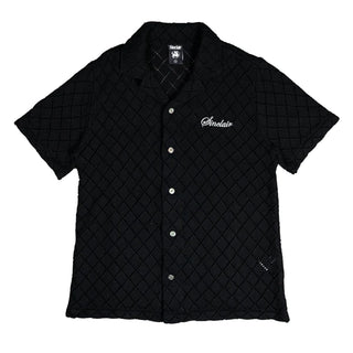 SINCLAIR CROCHET BUTTON DOWN | BLACK