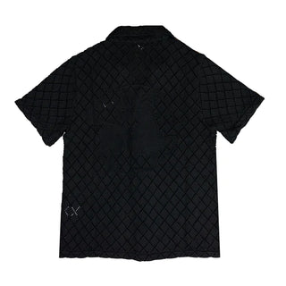 SINCLAIR CROCHET BUTTON DOWN | BLACK