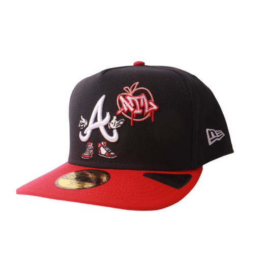 New Era 59Fifty Atlanta Braves Cartoon Fitted - Navy/Red