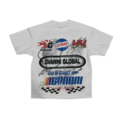 Gvanni "Racing" Tee - "White"