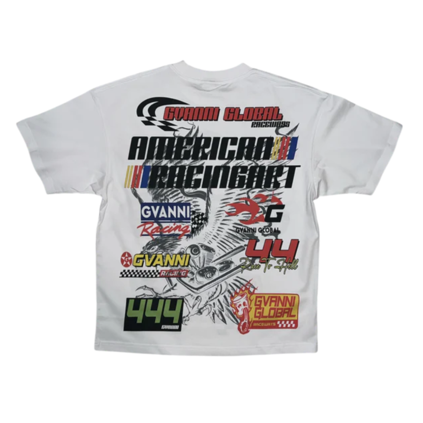 Gvanni "Racing" Tee - "White"