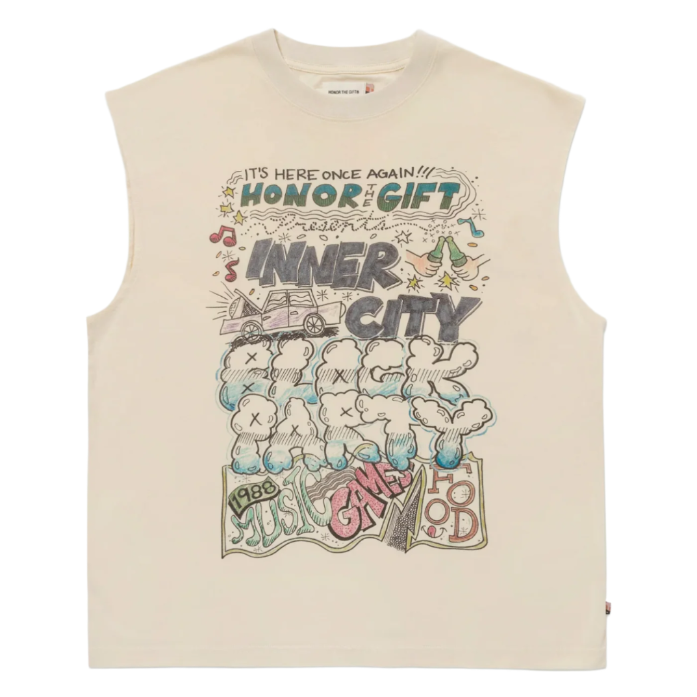Honor The Gift Block Party Cut-Off - "Bone"
