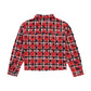 Homme Femme Wave Patchwork Flannel - Red