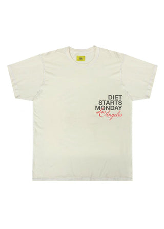 Diet Starts Monday LA Tee - Antique White/Red