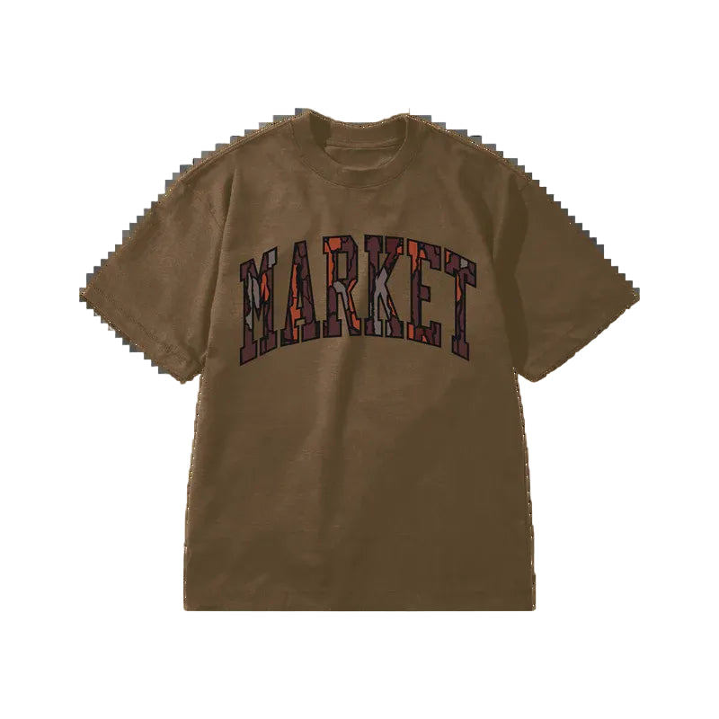 Market Tree Bark Arc T-Shirt - Brown