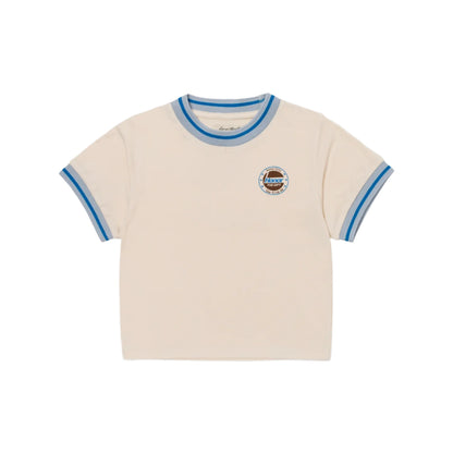 Honor The Gift Multi-Color Ringer Tee - Cream/Blue