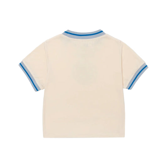 Honor The Gift Multi-Color Ringer Tee - Cream/Blue