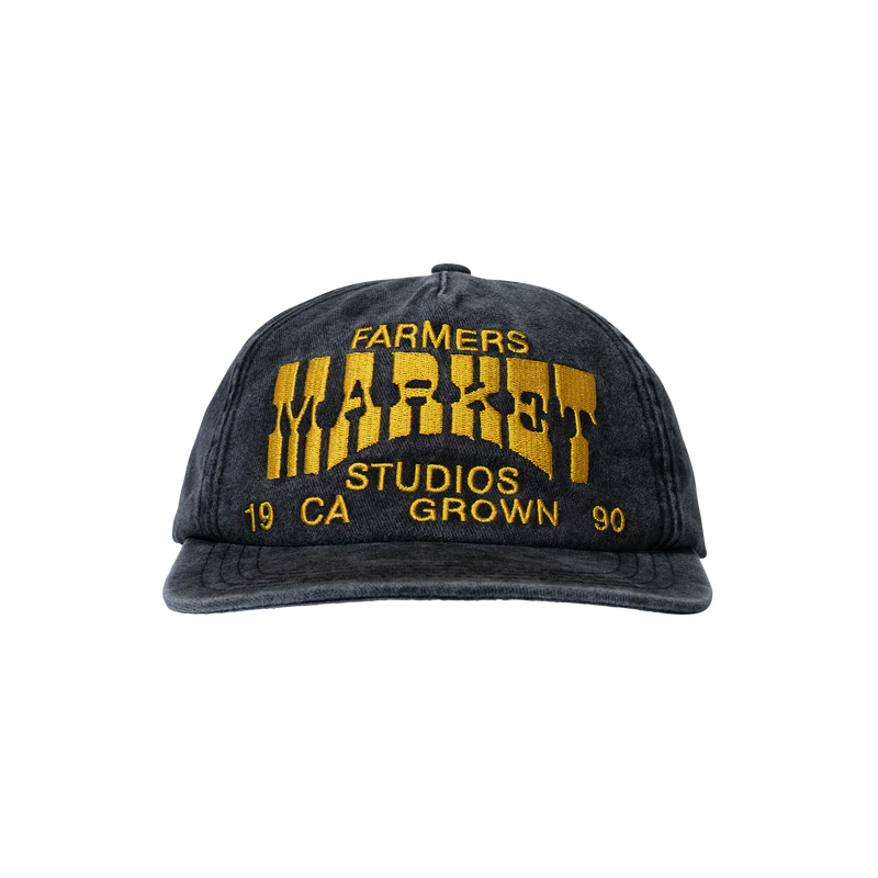 Market Farmers Market 5-Panel Hat - Washed Black