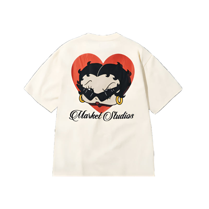 Market Betty Boop Sweetheart T-Shirt - Buttercream
