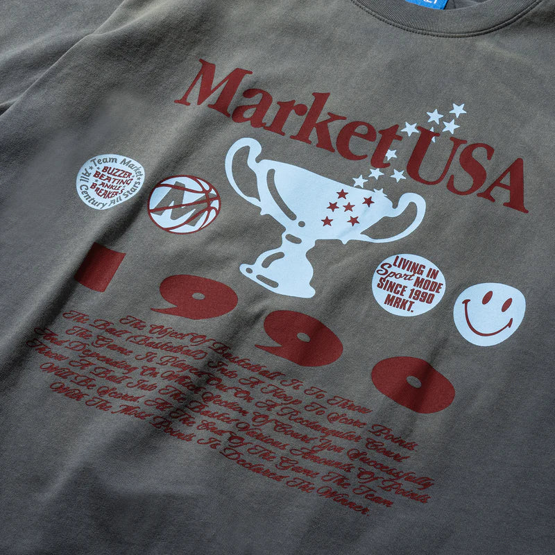 Market Smiley 1990 T-Shirt - Cement