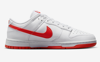 Men's Nike Dunk Low Retro - White/Picante Red