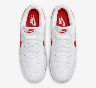 Men's Nike Dunk Low Retro - White/Picante Red
