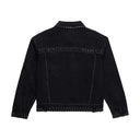 Homme Femme Ornament Denim Jacket - Black