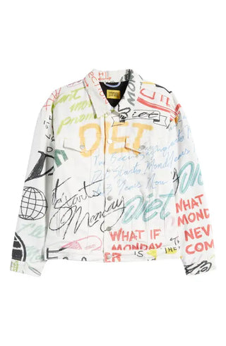 Men's Diet Starts Monday "Scribble" Denim Trucker Jacket