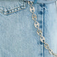 RVS Labs Bedazzle Gucci Link w/ RVS Stone Pendant - Silver