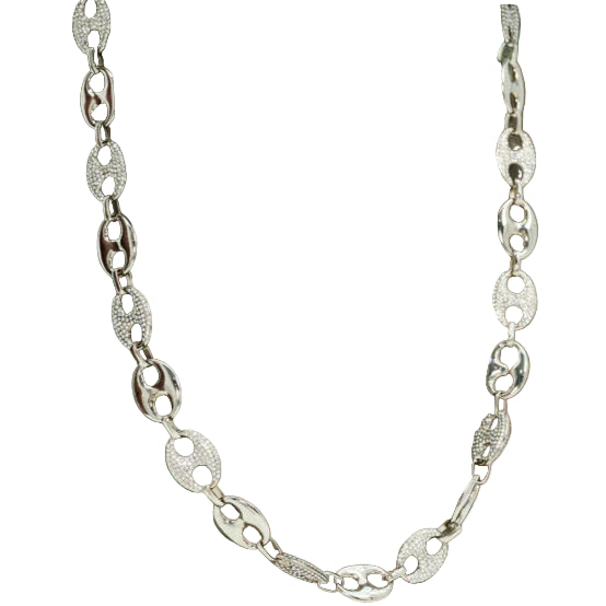 RVS Labs Bedazzle Gucci Link w/ RVS Stone Pendant - Silver