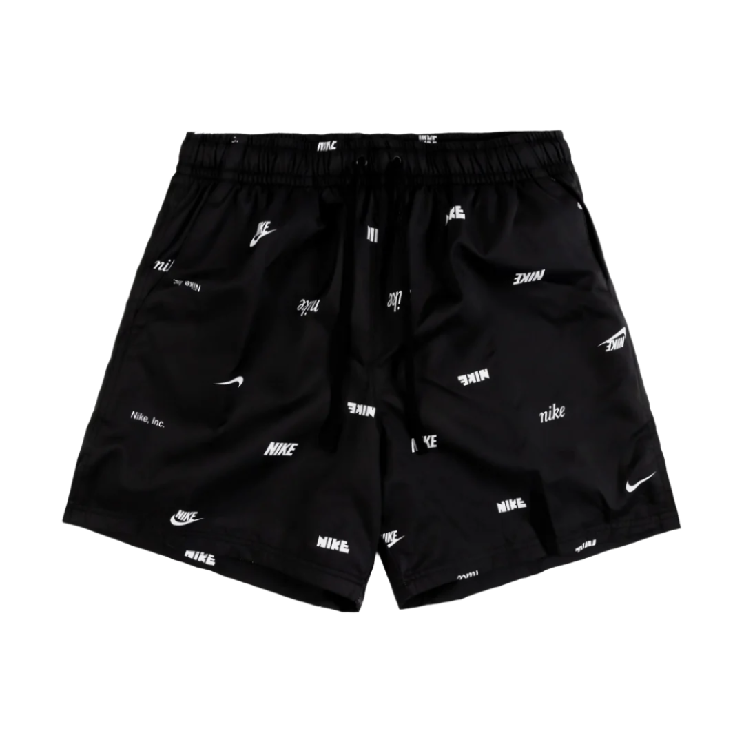 Nike Club Woven Flow Shorts - Black/White