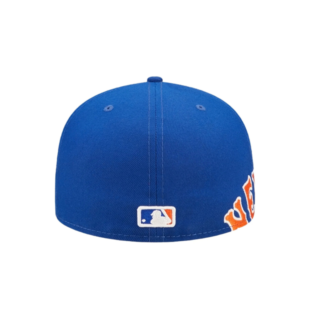 New Era 59Fifty New York Side Split Fitted Hat "Blue/Orange"