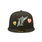 New Era 59Fifty Florida Marlins Chain Stitch Heart - "Black"