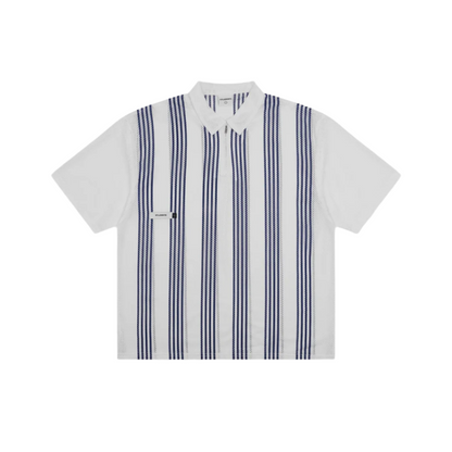 Students Howards S/S Mesh Zip Polo Shirt - White