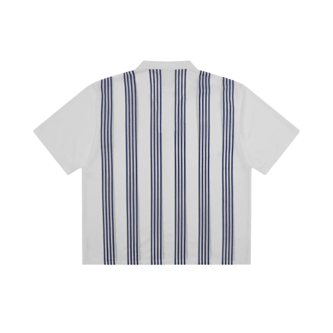 Students Howards S/S Mesh Zip Polo Shirt - White
