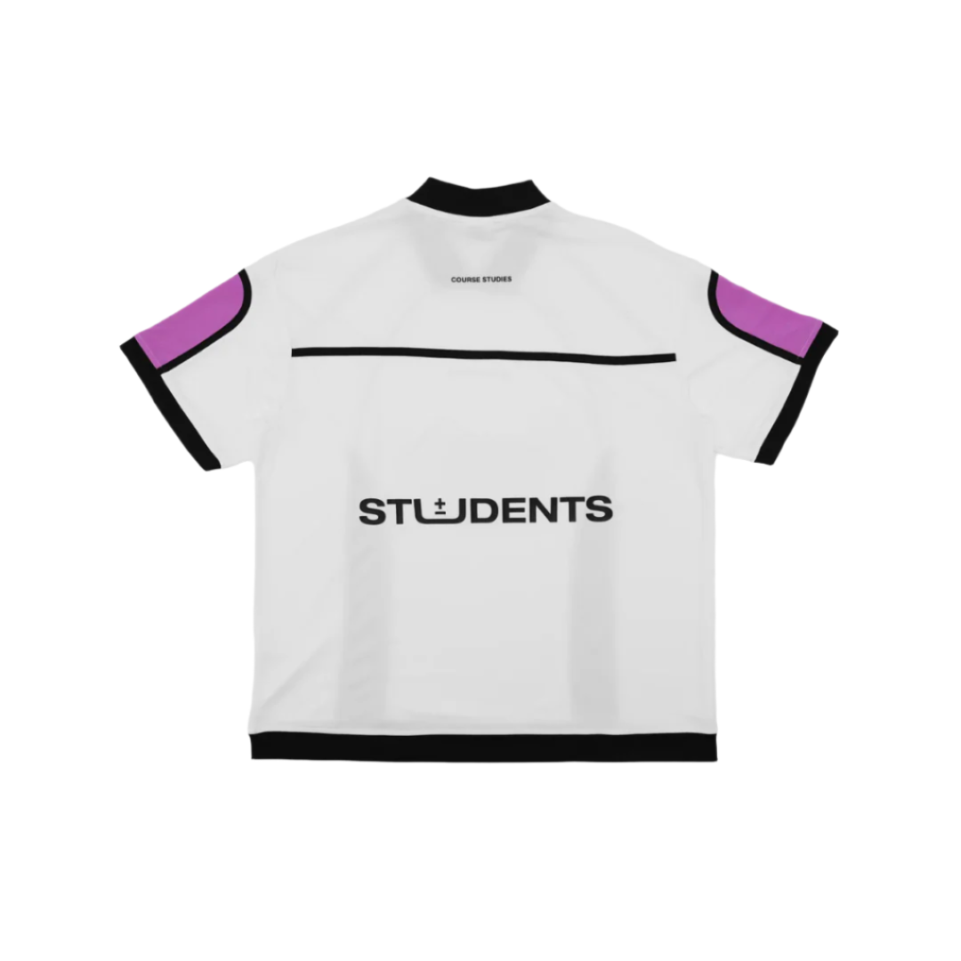 Students Neville S/S Mesh Jersey Polo Shirt - White
