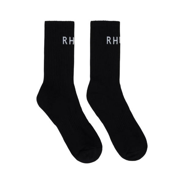 Rhude Classic Logo Sock - Black/White