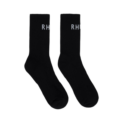 Rhude Classic Logo Sock - Black/White