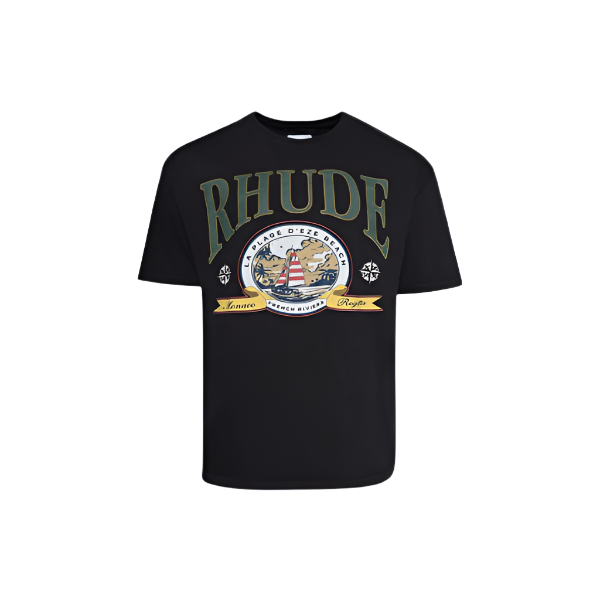 Rhude Monaco Regatta Tee - Vintage Black