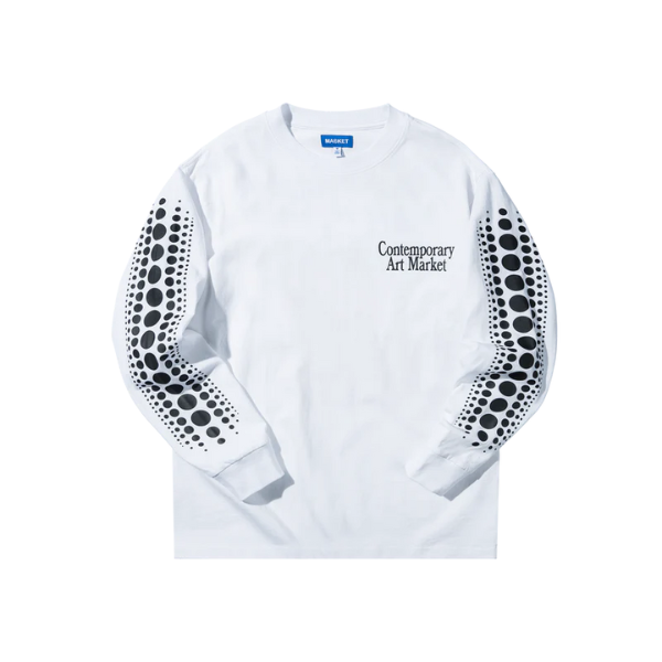 Market Infinity Gourd Longsleeve T-Shirt - White