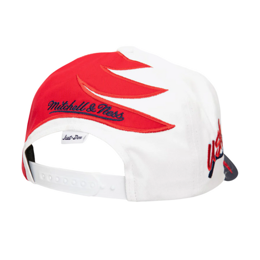 Mitchell & Ness x Just Don USA Dream Team Pro Crown Snapback - White/Red