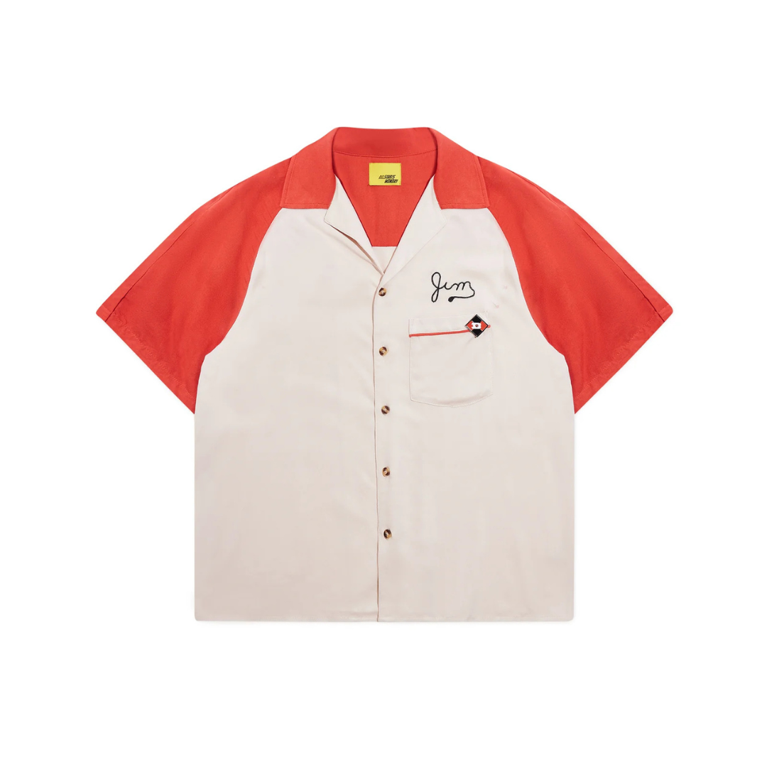 Diet Starts Monday Jim Button Up Shirt - Beige/Rust