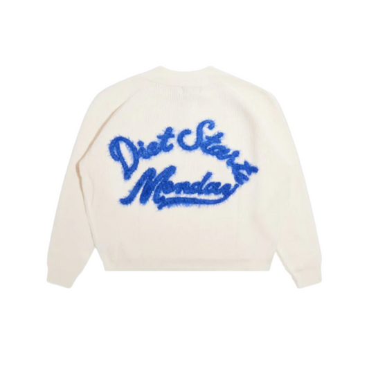 Diet Starts Monday Waffle Knit Pullover - Cream