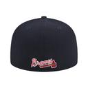 New Era Atlanta Braves Overlap 59Fifty Fitted - Navy