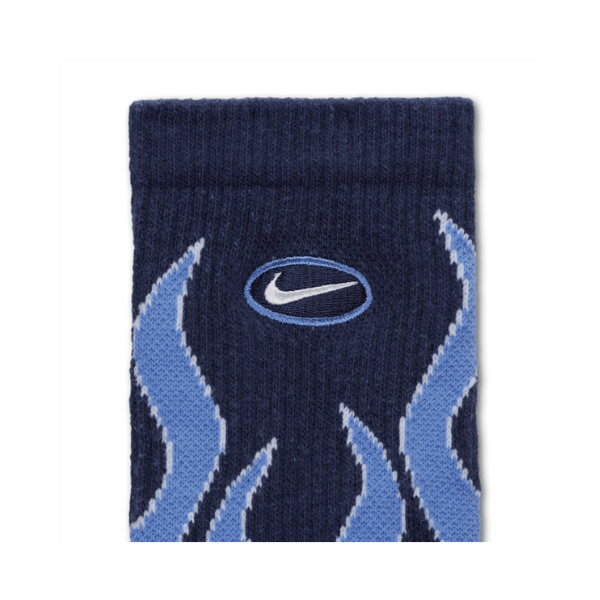 Nike Everyday Plus Cushioned Crew Flames Socks - Blue/Black