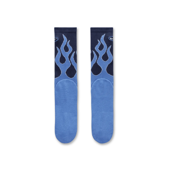 Nike Everyday Plus Cushioned Crew Flames Socks - Blue/Black