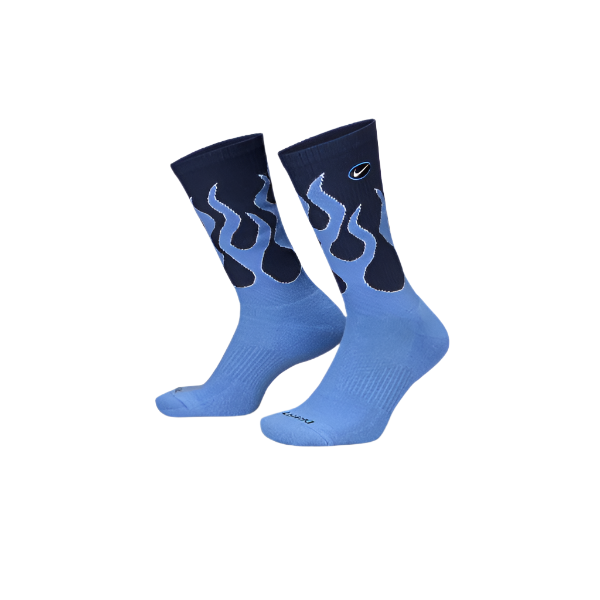 Nike Everyday Plus Cushioned Crew Flames Socks - Blue/Black
