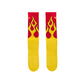 Nike Everyday Plus Cushioned Crew Flames Socks - Yellow/Red