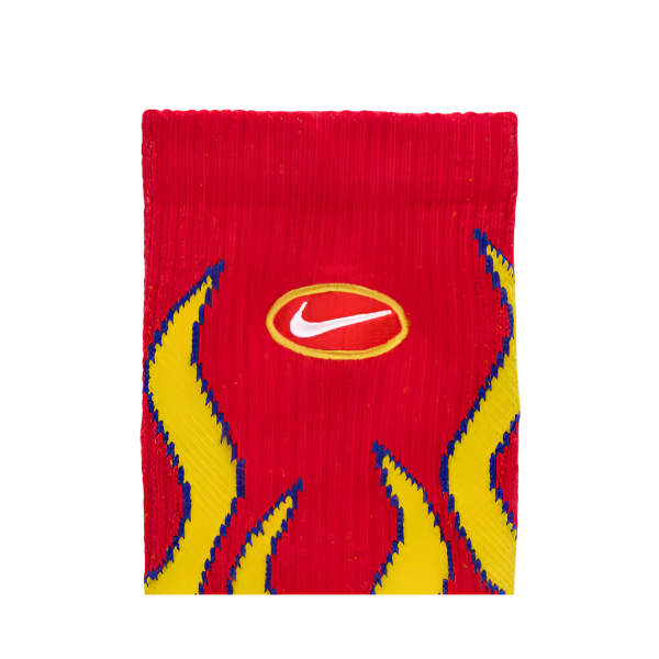 Nike Everyday Plus Cushioned Crew Flames Socks - Yellow/Red