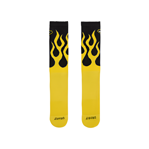Nike Everyday Plus Cushioned Crew Flames Socks - Yellow/Black